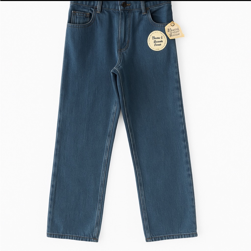 NWT Faded Glory Boys Size 16 Flannel Lined Jeans Blue Denim Plaid Lining